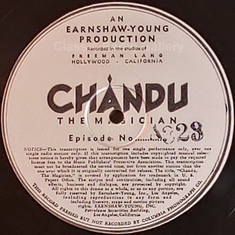 Chandu the Magician transcription record